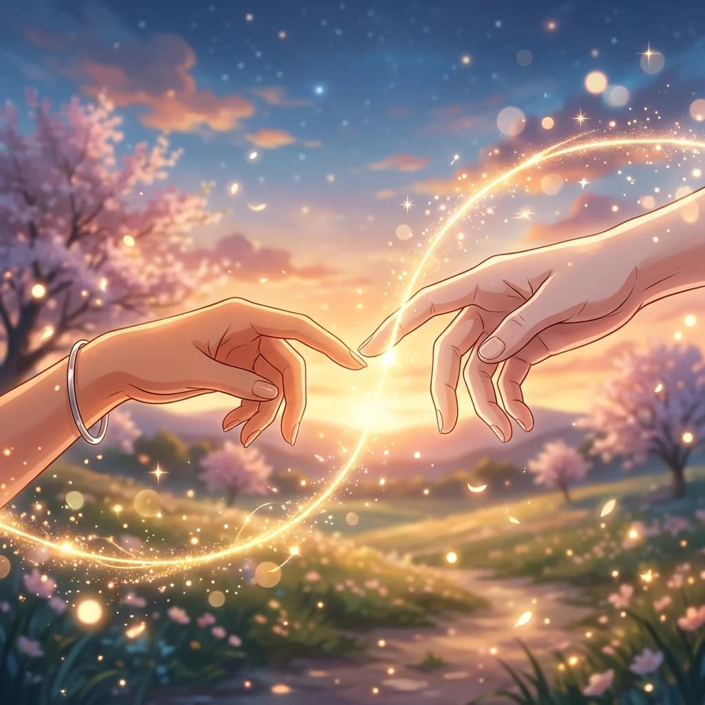 Two adventurers clasp hands warmly at a tavern table, indicating a high level of companion trust.