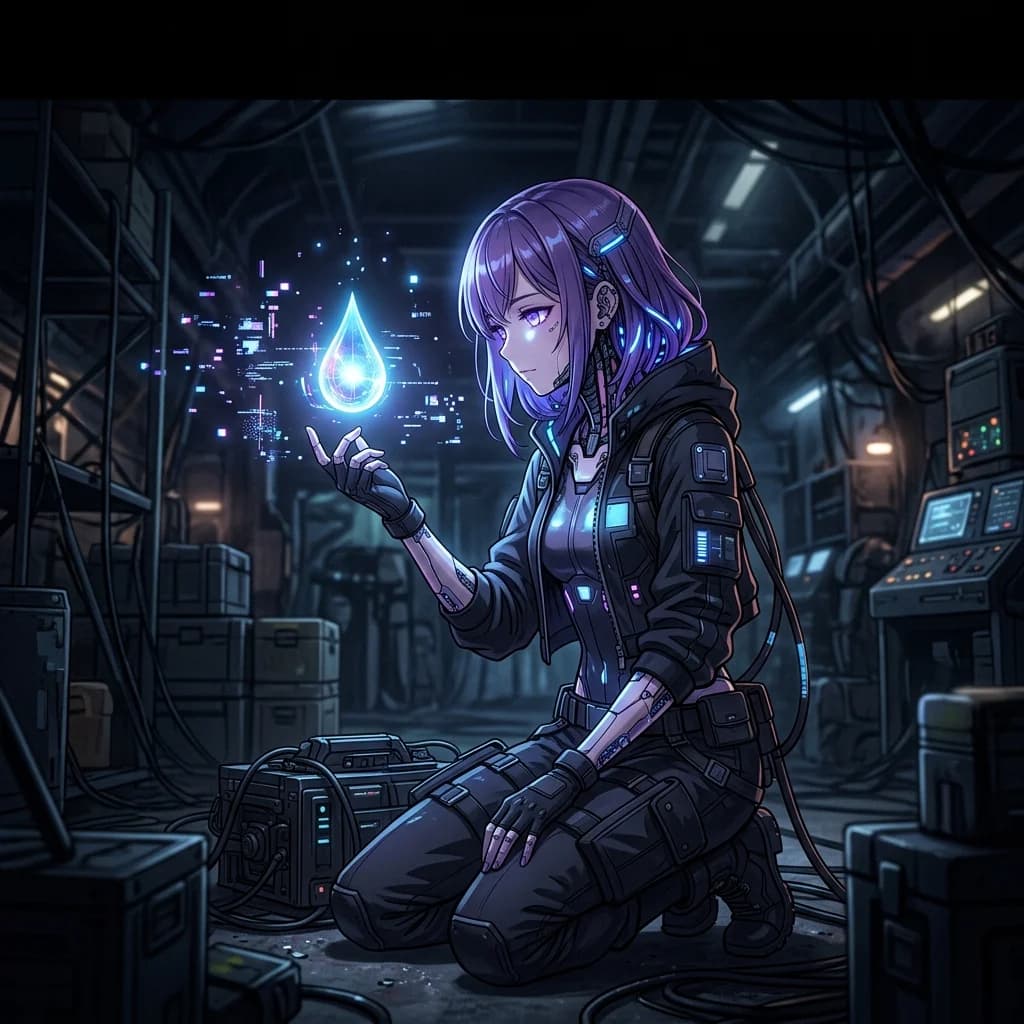 A futuristic neural network visualization overlaying an animated 3D companion character, symbolizing the next generation of AI companions.