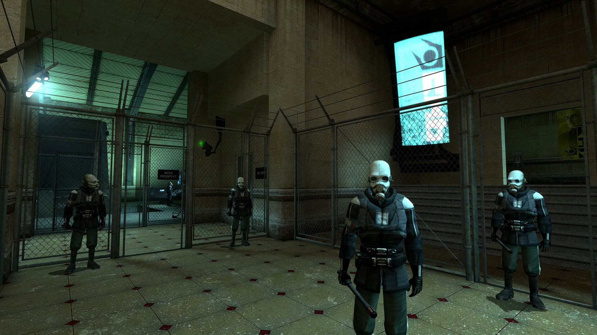 Half-Life 2: Une escouade se trouve dans une installation industrielle.