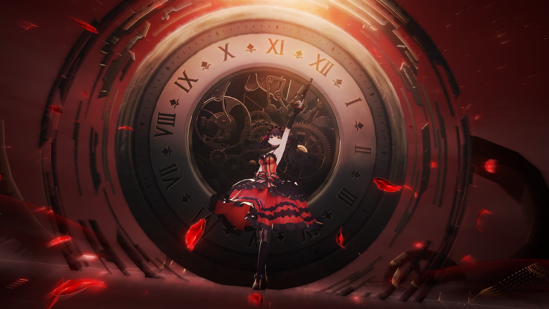 Punishing: Gray Raven: un combatiente aparece enmarcado por una arena circular roja.